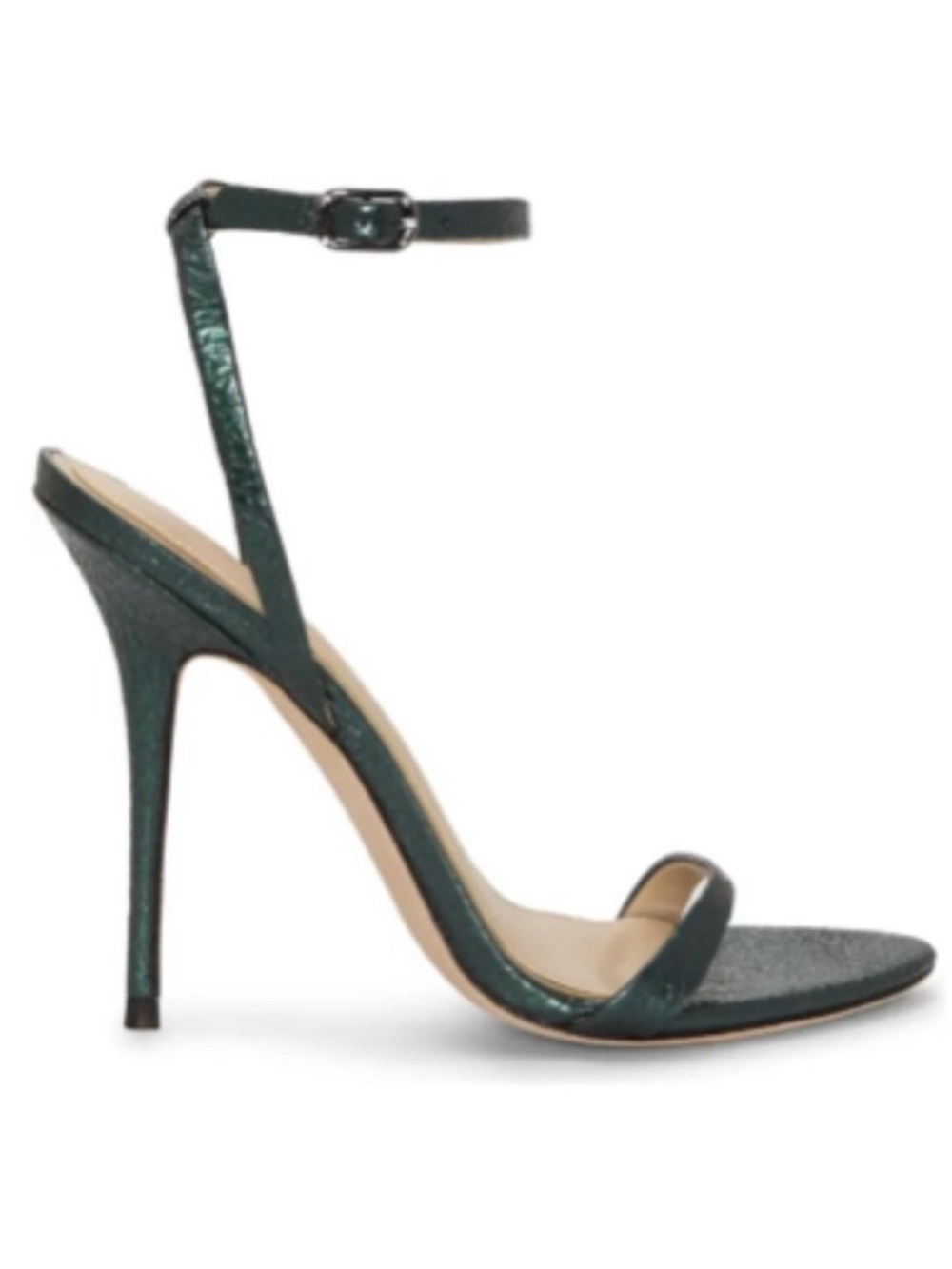 Vince Camuto Emerald Metallic Ankle-Strap Stiletto Sandal
